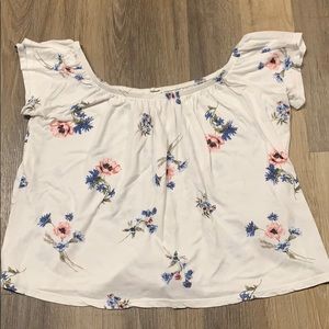 Floral off the shoulder garage top